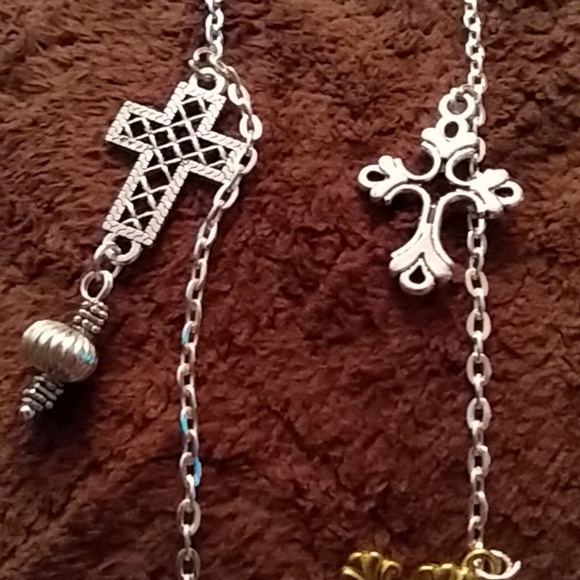 Crosses charm necklace 32" length customizable - Picture 8 of 8